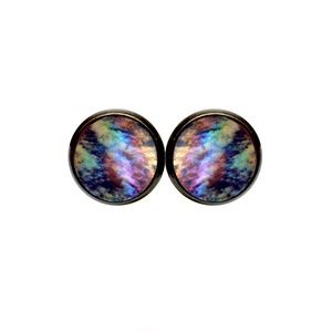 Rainbow Cloud Nebula Earrings
